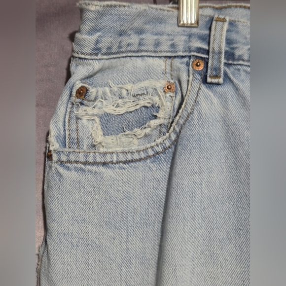 Vintage Levis 550 Mens Denim Jeans Relaxed Fit Size 36x32 Light Wash Blue - Picture 4 of 11